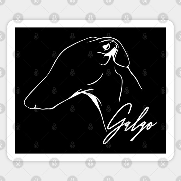 Proud Galgo profile dog lover sighthound gift Sticker by wilsigns